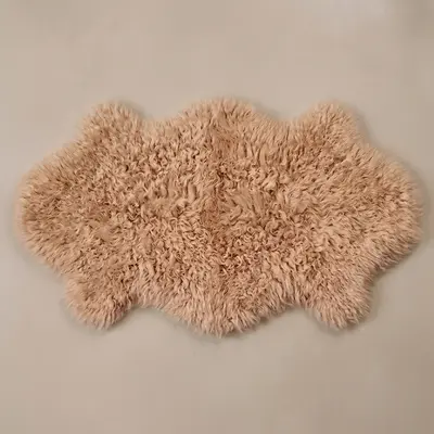 Tüy Dökmez Tavşan Tüyü Halı Camel 14