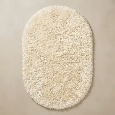 Tüy Dökmez Tavşan Tüyü Post Halı Krem 14