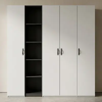 TH Orenda 4 Kapaklı Gardırop Beyaz 2