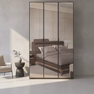 TH Loft 3 Cam Kapaklı Gardırop