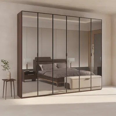TH Loft 5 Cam Kapaklı Gardırop