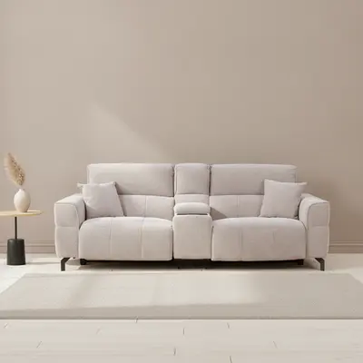 TH Tiffany Ara Modüllü İki Taraflı Recliner İkili Koltuk