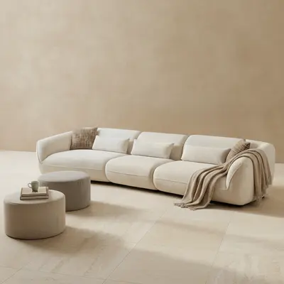 TH Capri Sol Çapraz Kollu Üçlü Koltuk
