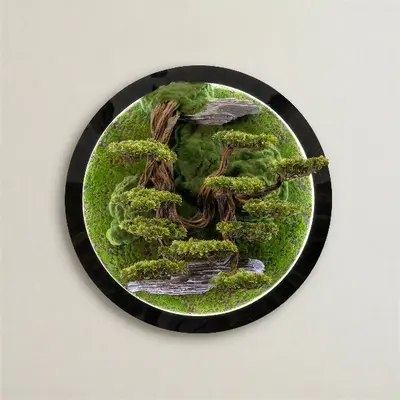 Led Işıklı Yuvarlak Bonsai Tablo-3