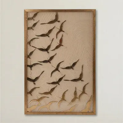 TH Altın Varaklı Tablo77X117 Cm