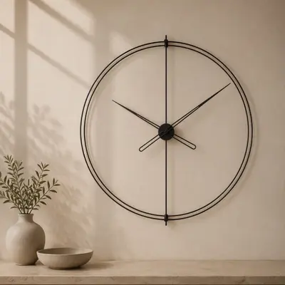 Timelesssimple110 Siyah Duvar Saati