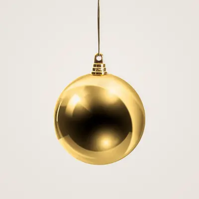 TH Aynalı Gold Premium Ağaç Süsü 8 Cm 2