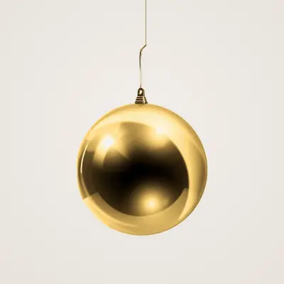 TH Aynalı Gold Premium Ağaç Süsü 20 Cm 2