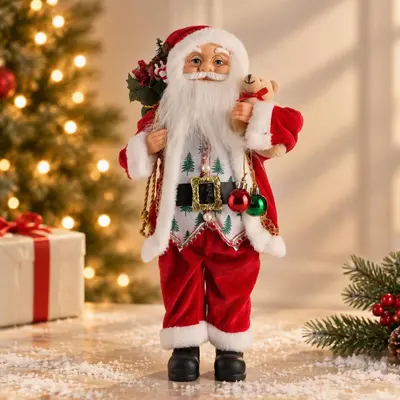 TH Noel Baba Ayakta Duran Çantalı 46 Cm