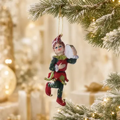 TH Elf Figürü Renkli Ağaç Süsü