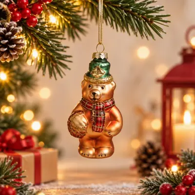 TH Teddy Atkılı Figürü Ağaç Süsü