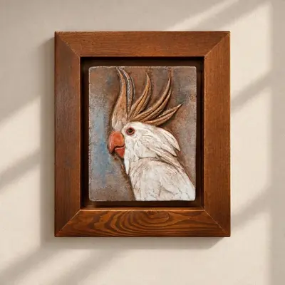 TH Kuş Figürü Dekoratif Pano 2 30X26 Cm